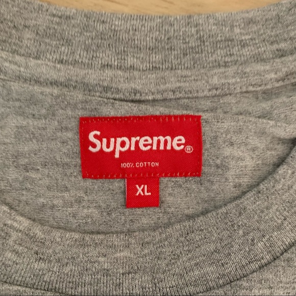 Supreme Small Box Tee Grey - Picture 4 of 8